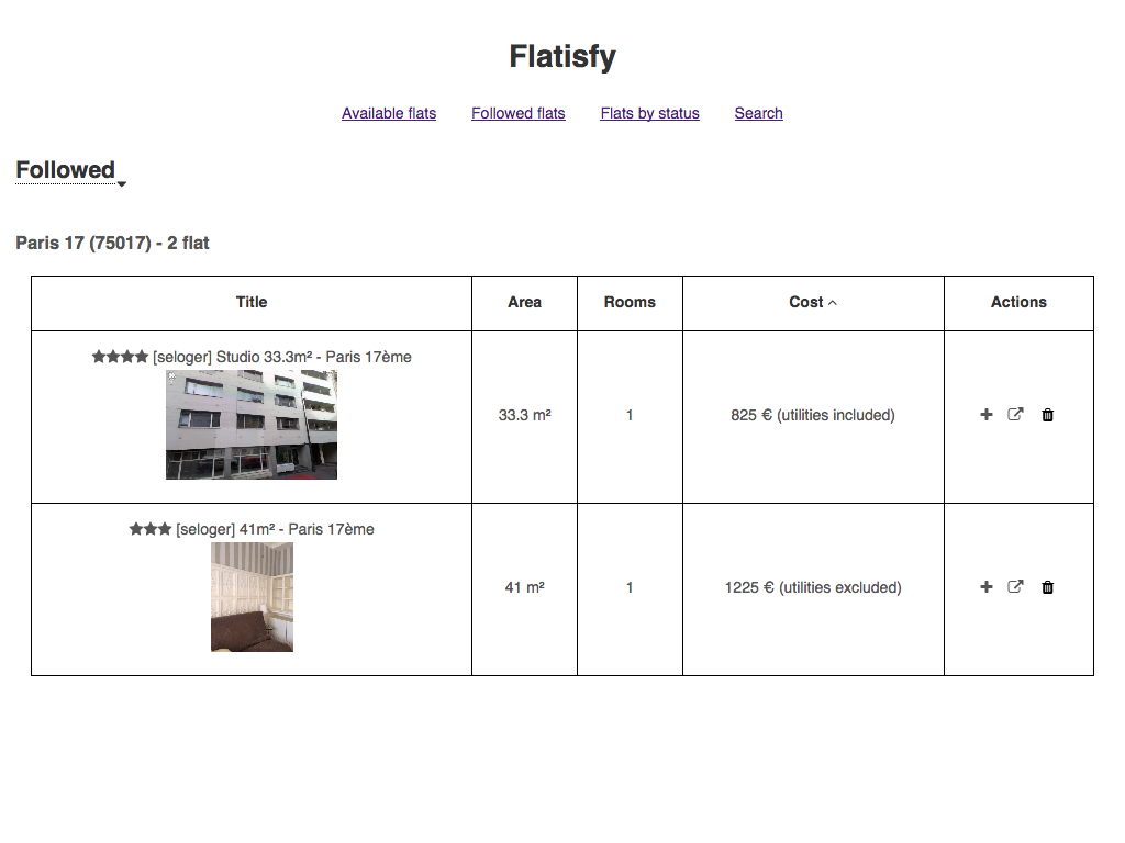 Follow and annotate flats